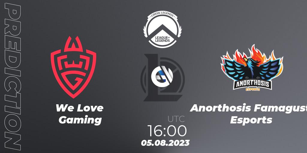 We Love Gaming vs Anorthosis Famagusta Esports: Match Prediction. 05.08.23, LoL, Greek Legends League Summer 2023