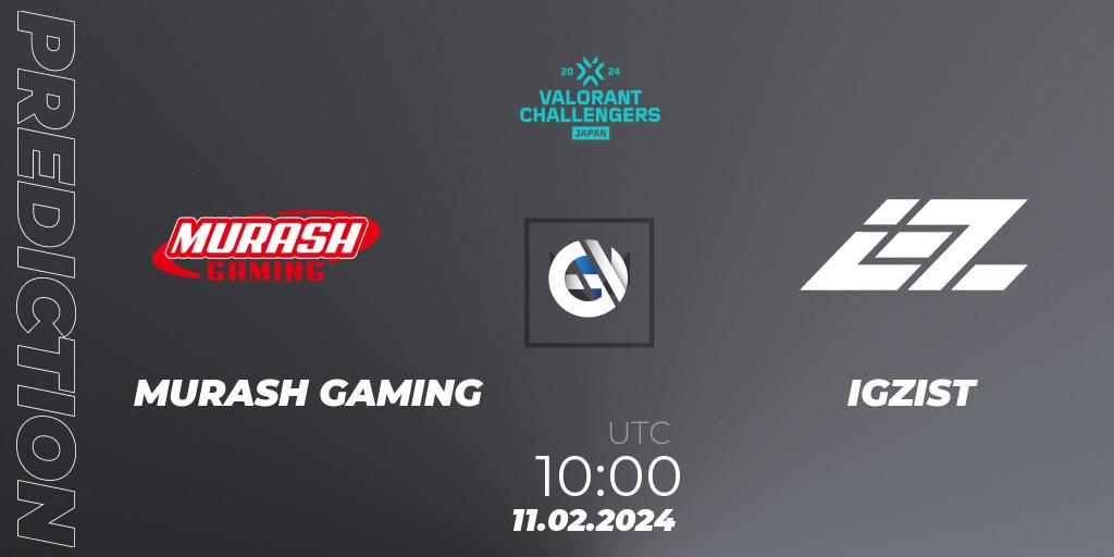 MURASH GAMING vs IGZIST: Match Prediction. 11.02.24, VALORANT, VALORANT Challengers Japan 2024: Split 1