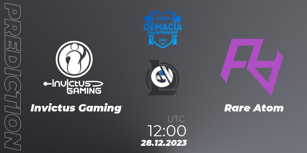 Invictus Gaming vs Rare Atom: Match Prediction. 28.12.23, LoL, Demacia Cup 2023 Group Stage
