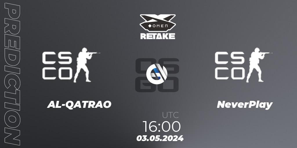 AL-QATRAO vs NeverPlay: Match Prediction. 03.05.2024 at 16:00, Counter-Strike (CS2), Circuito Retake Season 8: Take #1