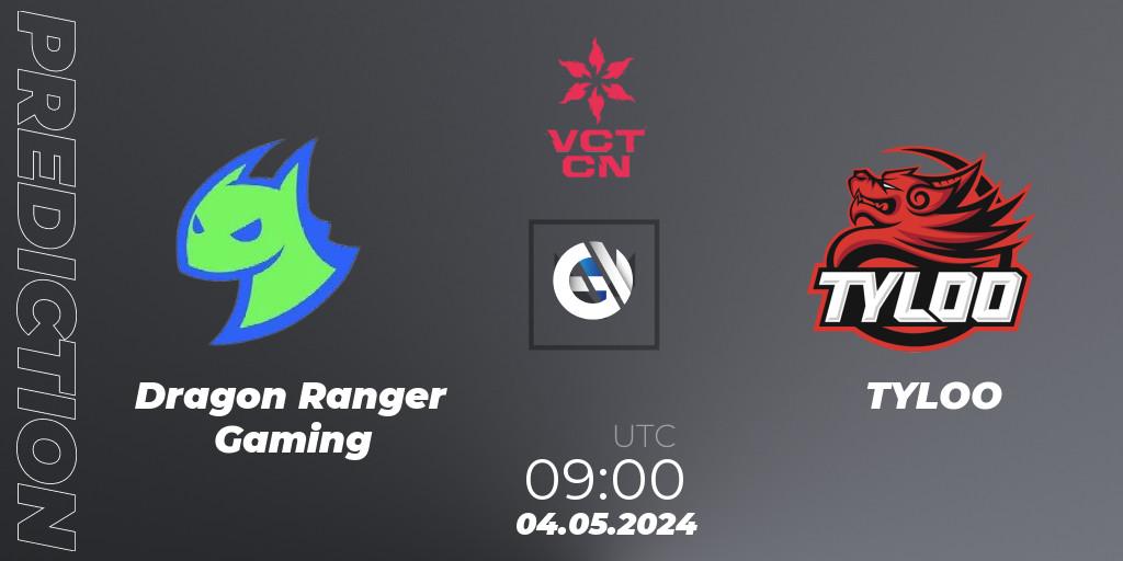 Dragon Ranger Gaming vs TYLOO: Match Prediction. 04.05.24, VALORANT, VALORANT Champions Tour China 2024: Stage 1 - Group Stage