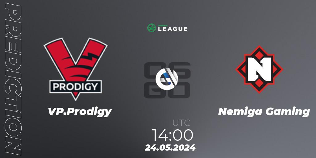 VP.Prodigy vs Nemiga Gaming: Match Prediction. 24.05.2024 at 14:00, Counter-Strike (CS2), ESEA Season 49: Advanced Division - Europe