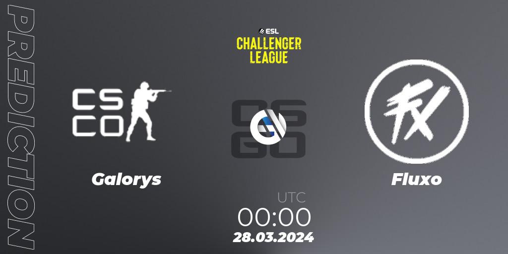 Galorys vs Fluxo: Match Prediction. 28.03.24, CS2 (CS:GO), ESL Challenger League Season 47: South America