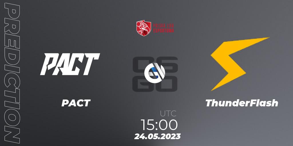 PACT vs ThunderFlash: Match Prediction. 24.05.23, CS2 (CS:GO), Polish Esports League 2023 Split 2