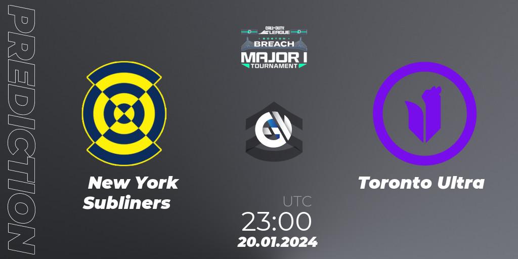 New York Subliners vs Toronto Ultra: Match Prediction. 19.01.2024 at 23:00, Call of Duty, Call of Duty League 2024: Stage 1 Major Qualifiers