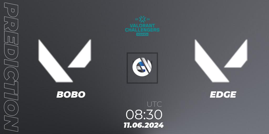 BOBO vs EDGE: Match Prediction. 11.06.2024 at 08:30, VALORANT, VALORANT Challengers 2024 Oceania: Split 2