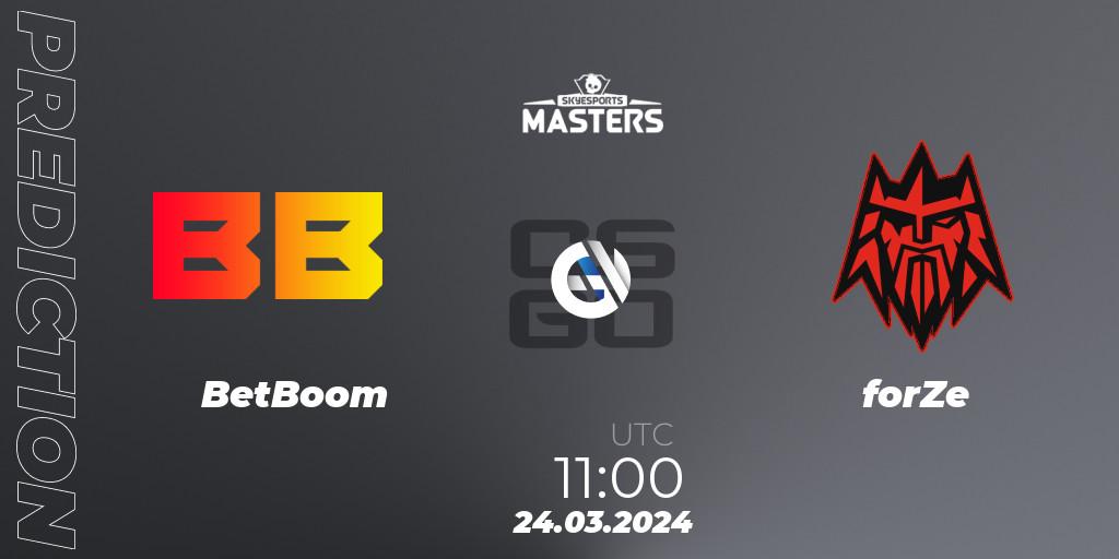 BetBoom vs forZe: Match Prediction. 24.03.24, CS2 (CS:GO), Skyesports Masters 2024: European Qualifier