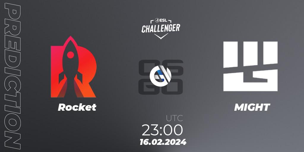 Rocket vs MIGHT: Match Prediction. 16.02.24, CS2 (CS:GO), ESL Challenger #56: North American Open Qualifier