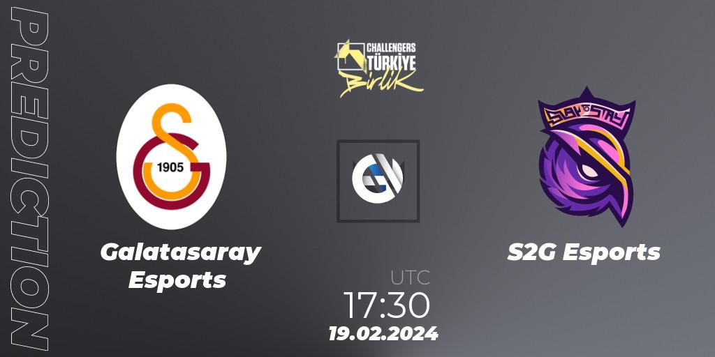 Galatasaray Esports vs S2G Esports: Match Prediction. 19.02.24, VALORANT, VALORANT Challengers 2024 Turkey: Birlik Split 1