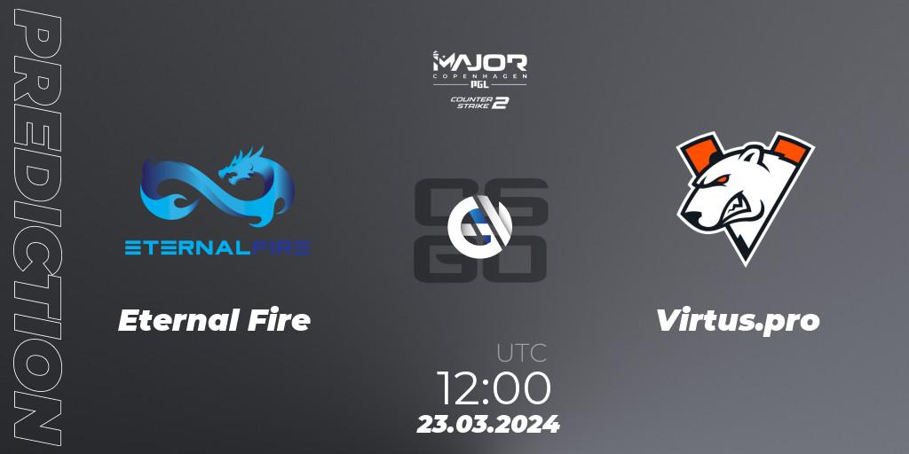 Eternal Fire vs Virtus.pro: Match Prediction. 23.03.24, CS2 (CS:GO), PGL CS2 Major Copenhagen 2024