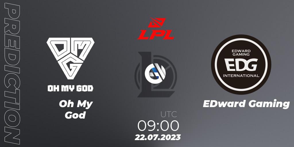 Oh My God vs EDward Gaming: Match Prediction. 22.07.23, LoL, LPL Summer 2023 - Playoffs