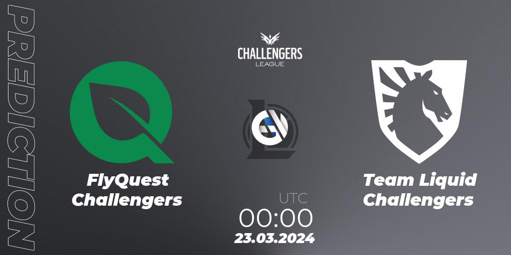 FlyQuest Challengers vs Team Liquid Challengers: Match Prediction. 23.03.24, LoL, NACL 2024 Spring - Playoffs