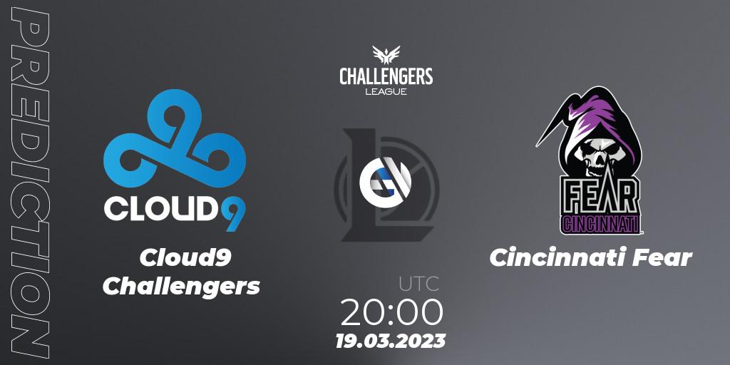 Cloud9 Challengers vs Cincinnati Fear: Match Prediction. 19.03.23, LoL, NACL 2023 Spring - Playoffs