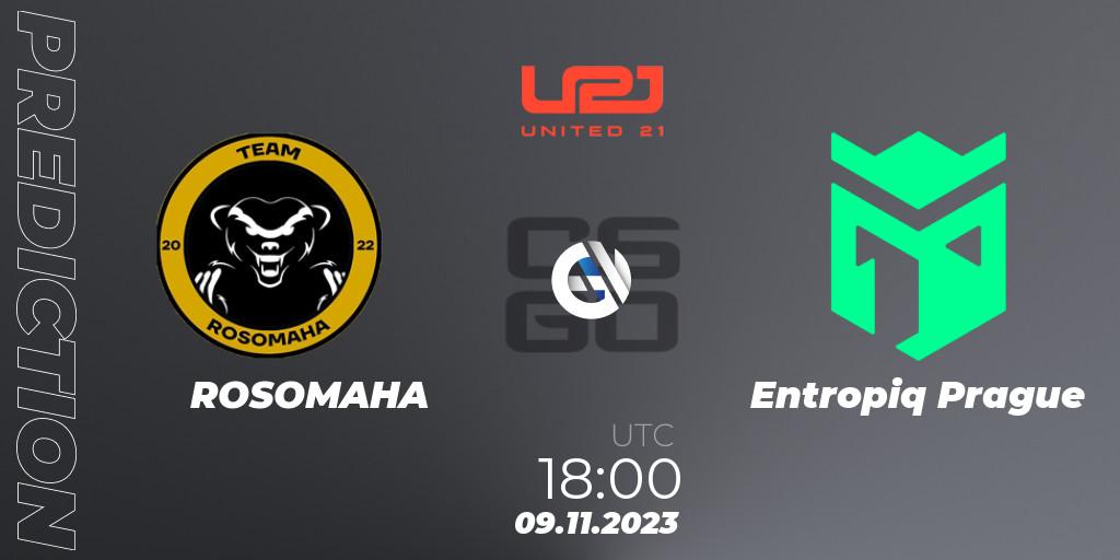 ROSOMAHA vs Entropiq Prague: Match Prediction. 10.11.2023 at 15:00, Counter-Strike (CS2), United21 Season 7: Division 2