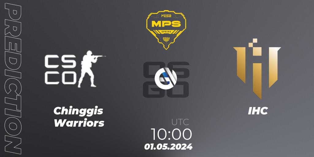 Chinggis Warriors vs IHC: Match Prediction. 01.05.2024 at 10:00, Counter-Strike (CS2), MESA Pro Series: Spring 2024