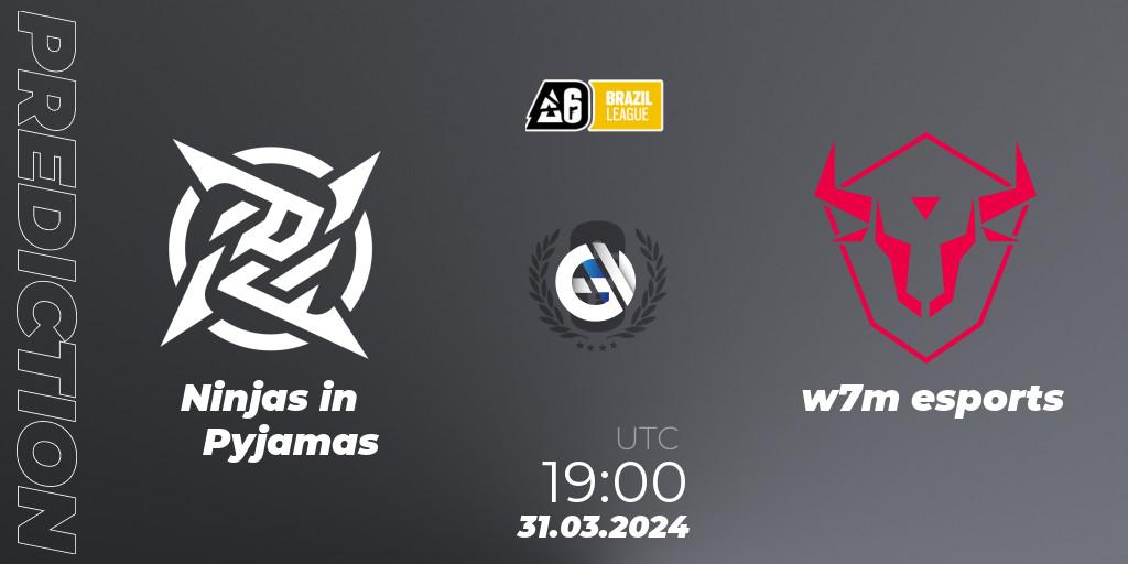 Ninjas in Pyjamas vs w7m esports: Match Prediction. 31.03.24, Rainbow Six, Brazil League 2024 - Stage 1