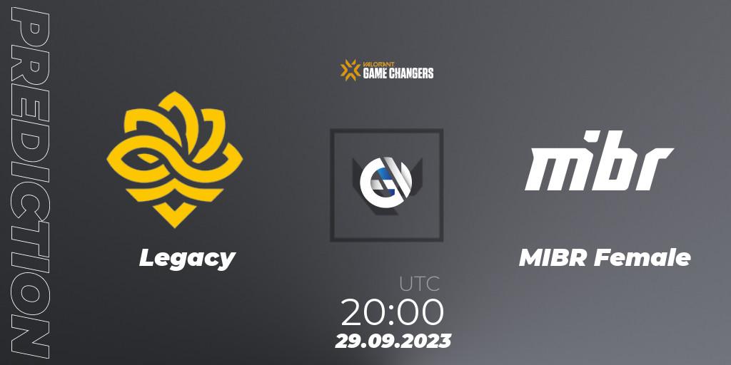 Legacy vs MIBR Female: Match Prediction. 29.09.23, VALORANT, VCT 2023: Game Changers Brazil Series 2