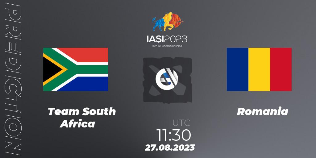 Team South Africa vs Romania: Match Prediction. 27.08.23, Dota 2, IESF World Championship 2023