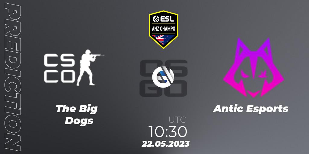The Big Dogs vs Antic Esports: Match Prediction. 23.05.23, CS2 (CS:GO), ESL ANZ Champs Season 16