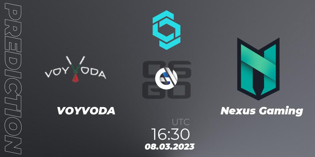 VOYVODA vs Nexus Gaming: Match Prediction. 08.03.23, CS2 (CS:GO), CCT North Europe Series #4