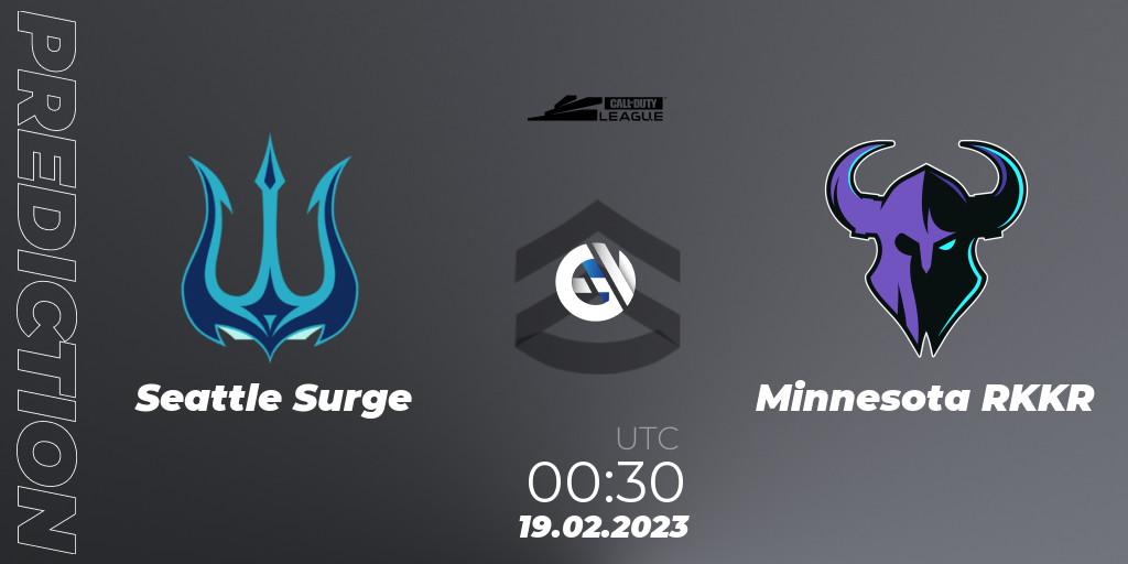 Seattle Surge vs Minnesota RØKKR: Match Prediction. 19.02.2023 at 01:00, Call of Duty, Call of Duty League 2023: Stage 3 Major Qualifiers
