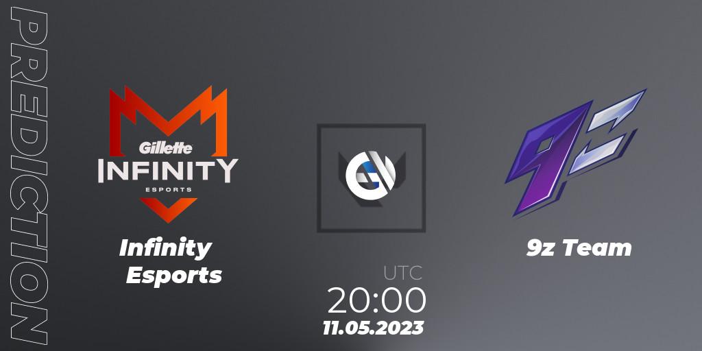 Infinity Esports vs 9z Team: Match Prediction. 11.05.23, VALORANT, VALORANT Challengers 2023: LAS Split 2 - Regular Season
