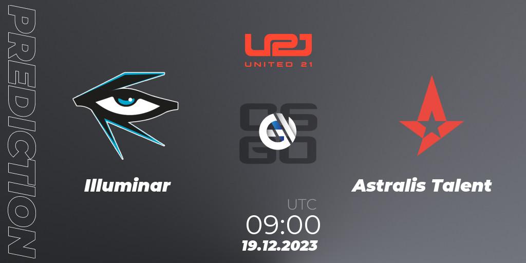 Illuminar vs Astralis Talent: Match Prediction. 19.12.2023 at 10:00, Counter-Strike (CS2), United21 Season 9
