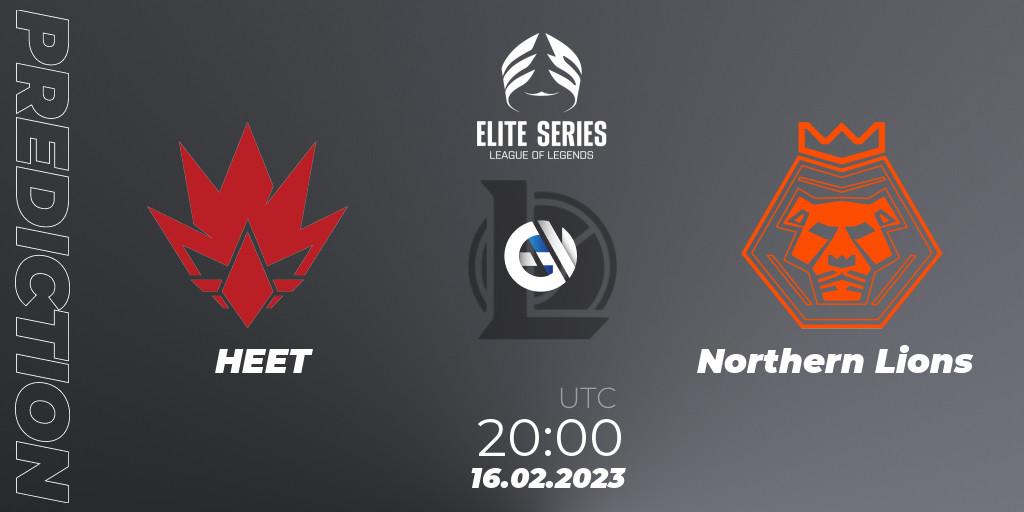 HEET vs Northern Lions: Match Prediction. 16.02.2023 at 20:00, LoL, Elite Series Spring 2023 - Group Stage