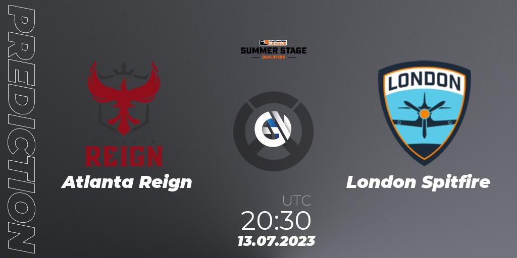 Atlanta Reign vs London Spitfire: Match Prediction. 13.07.2023 at 20:30, Overwatch, Overwatch League 2023 - Summer Stage Qualifiers