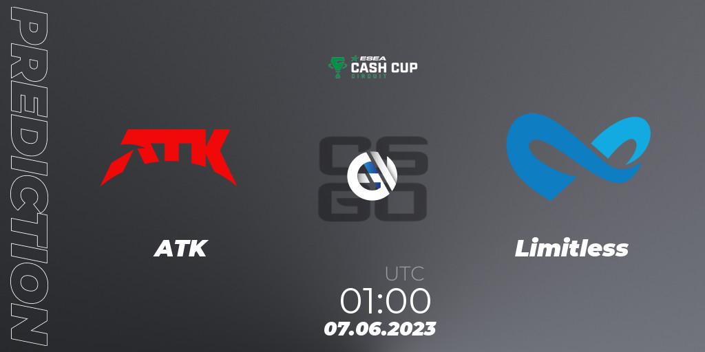 ATK vs Limitless: Match Prediction. 07.06.23, CS2 (CS:GO), ESEA Cash Cup Circuit Season 1 Finals