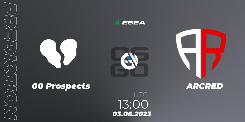00 Prospects vs ARCRED: Match Prediction. 03.06.23, CS2 (CS:GO), ESEA Advanced Season 45 Europe