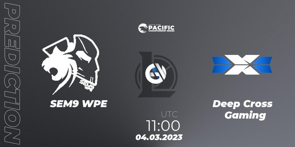 SEM9 WPE vs Deep Cross Gaming: Match Prediction. 04.03.2023 at 11:20, LoL, PCS Spring 2023 - Group Stage
