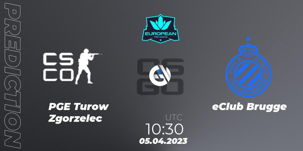 PGE Turow Zgorzelec vs eClub Brugge: Match Prediction. 05.04.23, CS2 (CS:GO), European Pro League Season 7