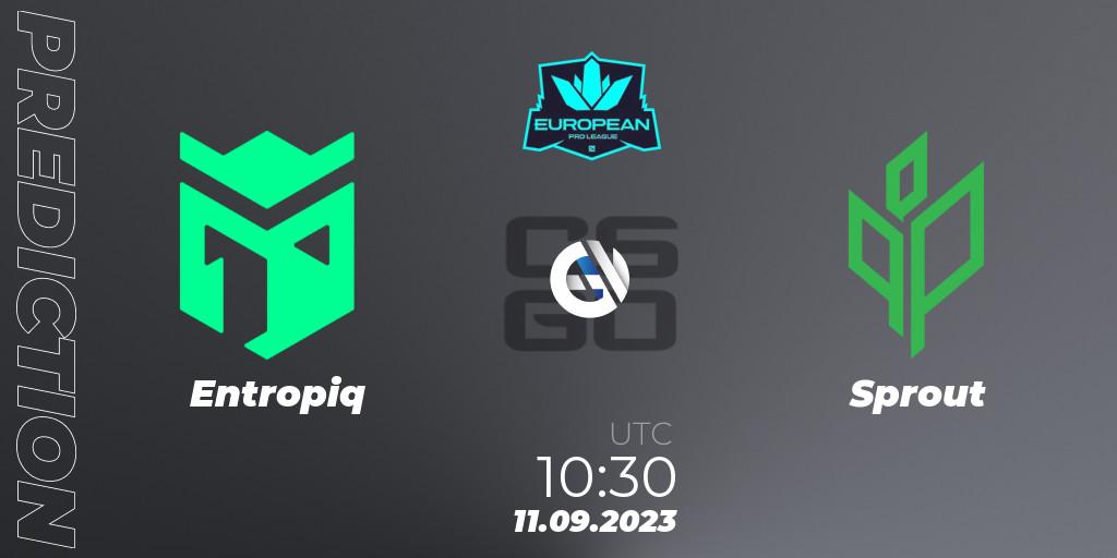 Entropiq vs Sprout: Match Prediction. 11.09.2023 at 10:30, Counter-Strike (CS2), European Pro League Season 10