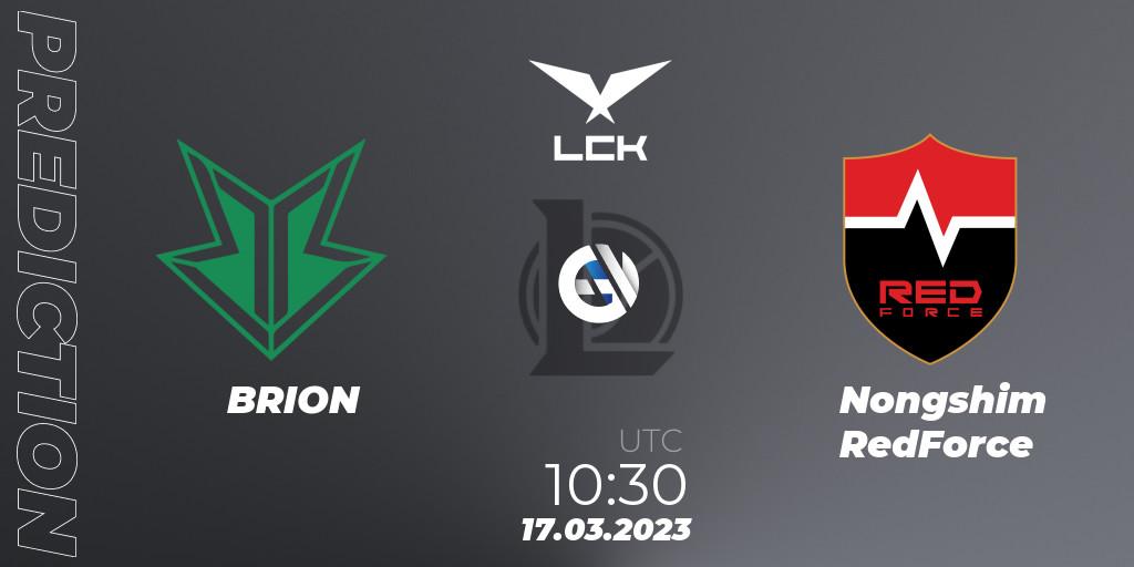 BRION vs Nongshim RedForce: Match Prediction. 17.03.23, LoL, LCK Spring 2023 - Group Stage