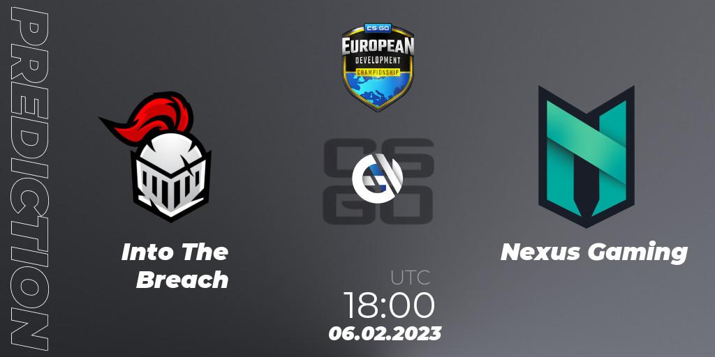 Into The Breach vs Nexus Gaming: Match Prediction. 06.02.23, CS2 (CS:GO), European Development Championship 7 Closed Qualifier