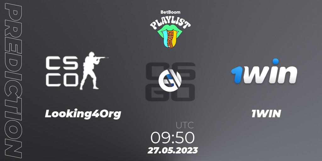 Looking4Org vs 1WIN: Match Prediction. 27.05.2023 at 09:50, Counter-Strike (CS2), BetBoom Playlist. Freedom