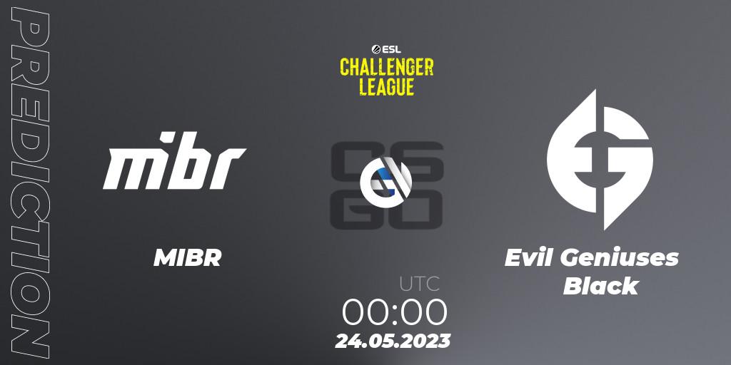 MIBR vs Evil Geniuses Black: Match Prediction. 24.05.23, CS2 (CS:GO), ESL Challenger League Season 45: North America