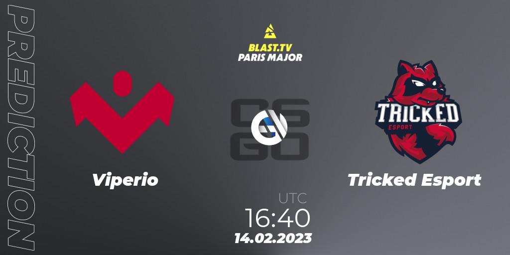 Viperio vs Tricked Esport: Match Prediction. 14.02.2023 at 16:50, Counter-Strike (CS2), BLAST.tv Paris Major 2023 Europe RMR Open Qualifier