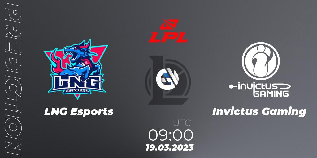 LNG Esports vs Invictus Gaming: Match Prediction. 19.03.23, LoL, LPL Spring 2023 - Group Stage