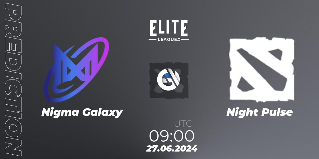 Nigma Galaxy vs Night Pulse: Match Prediction. 27.06.2024 at 09:00, Dota 2, Elite League Season 2: Western Europe Closed Qualifier
