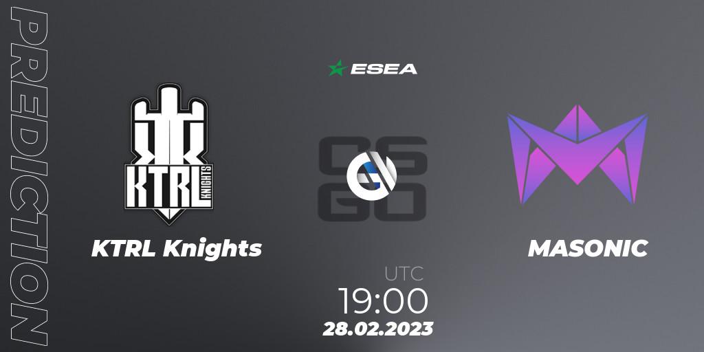 Budapest Five vs MASONIC: Match Prediction. 28.02.2023 at 19:00, Counter-Strike (CS2), ESEA Season 44: Advanced Division - Europe