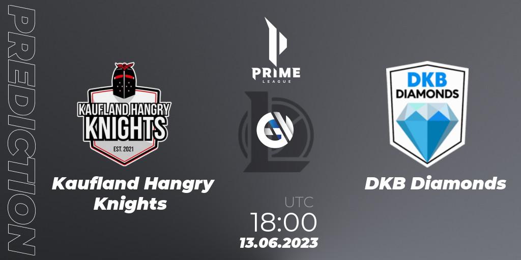 Kaufland Hangry Knights vs DKB Diamonds: Match Prediction. 13.06.2023 at 18:00, LoL, Prime League 2nd Division Summer 2023