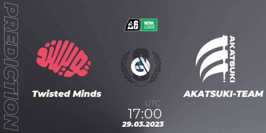 Twisted Minds vs AKATSUKI-TEAM: Match Prediction. 29.03.23, Rainbow Six, MENA League 2023 - Stage 1