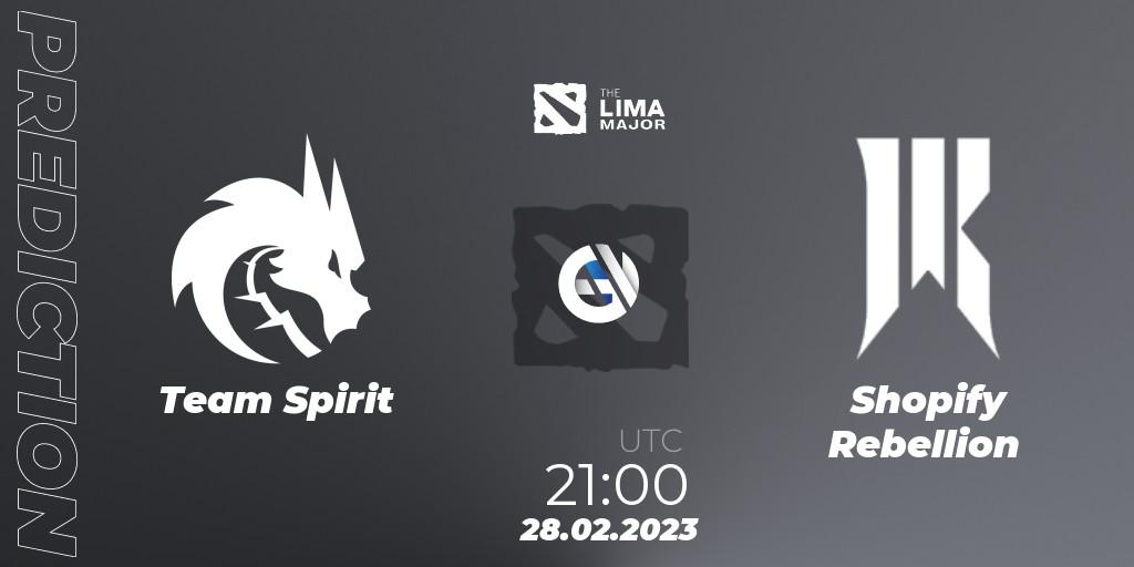 Team Spirit vs Shopify Rebellion: Match Prediction. 01.03.23, Dota 2, The Lima Major 2023
