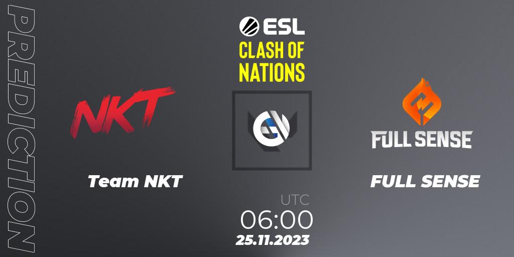 Team NKT vs FULL SENSE: Match Prediction. 25.11.23, VALORANT, ESL Clash of Nations 2023