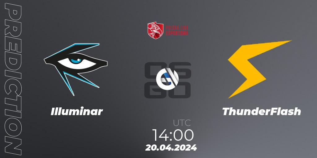 Illuminar vs ThunderFlash: Match Prediction. 20.04.24, CS2 (CS:GO), Polska Liga Esportowa 2024: Split #1