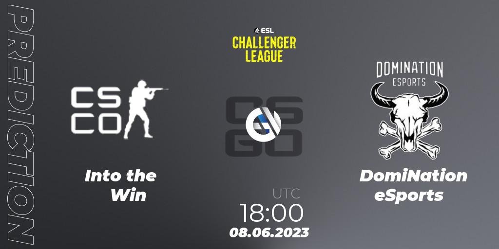 Into the Win vs DomiNation eSports: Match Prediction. 08.06.2023 at 18:00, Counter-Strike (CS2), ESL Challenger League Season 45 Europe Relegation
