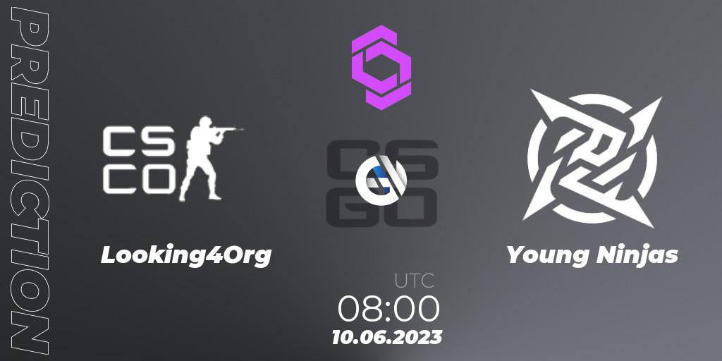 Looking4Org vs Young Ninjas: Match Prediction. 10.06.23, CS2 (CS:GO), CCT West Europe Series 4