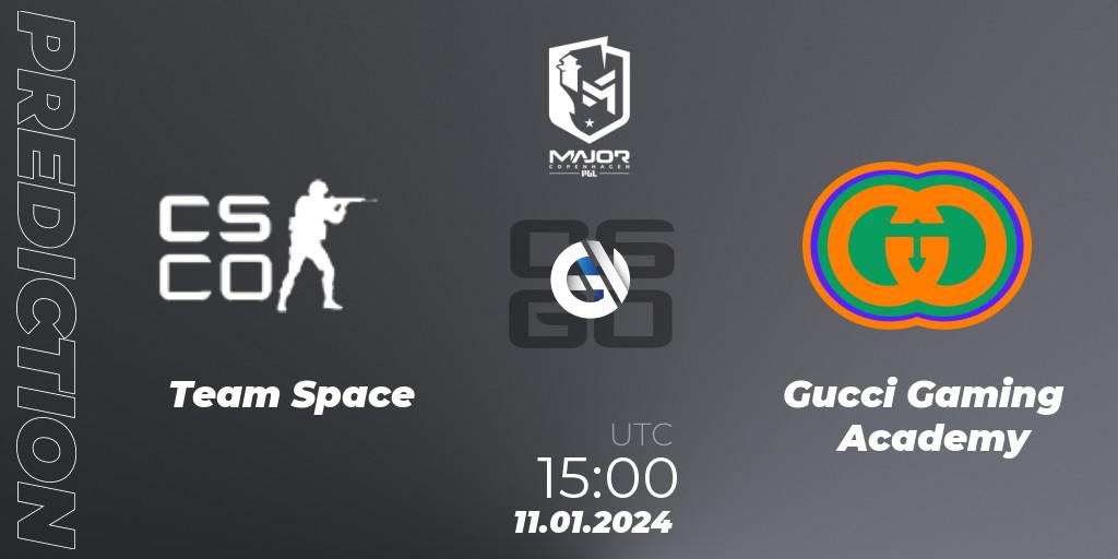Team Space vs Gucci Gaming Academy: Match Prediction. 11.01.2024 at 15:00, Counter-Strike (CS2), PGL CS2 Major Copenhagen 2024 Europe RMR Open Qualifier 2